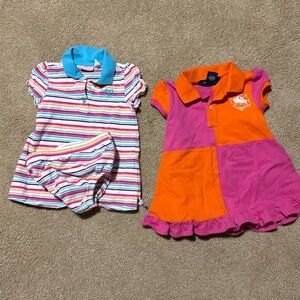 18m Baby Girl Striped Polo Dress & Colorblock Polo Dress Set